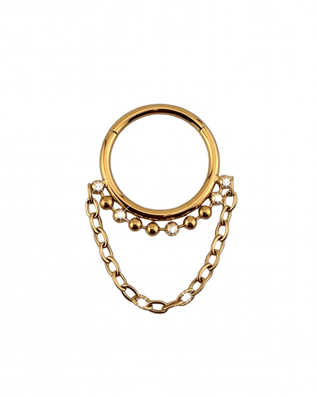 Piercing Lobo Cerchio Pendente